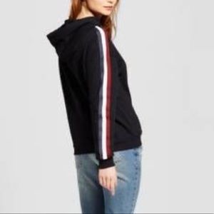 Who What Wear Grosgrain striped hoodie